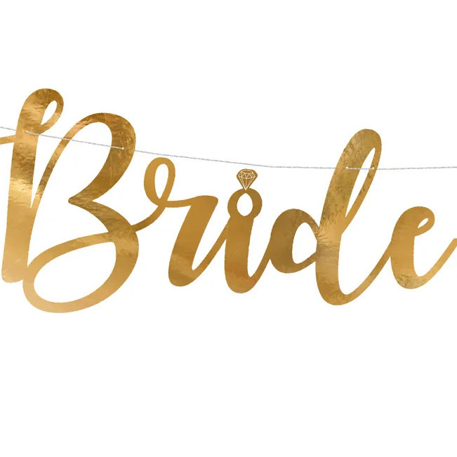Zlatý banner pro nevěstu