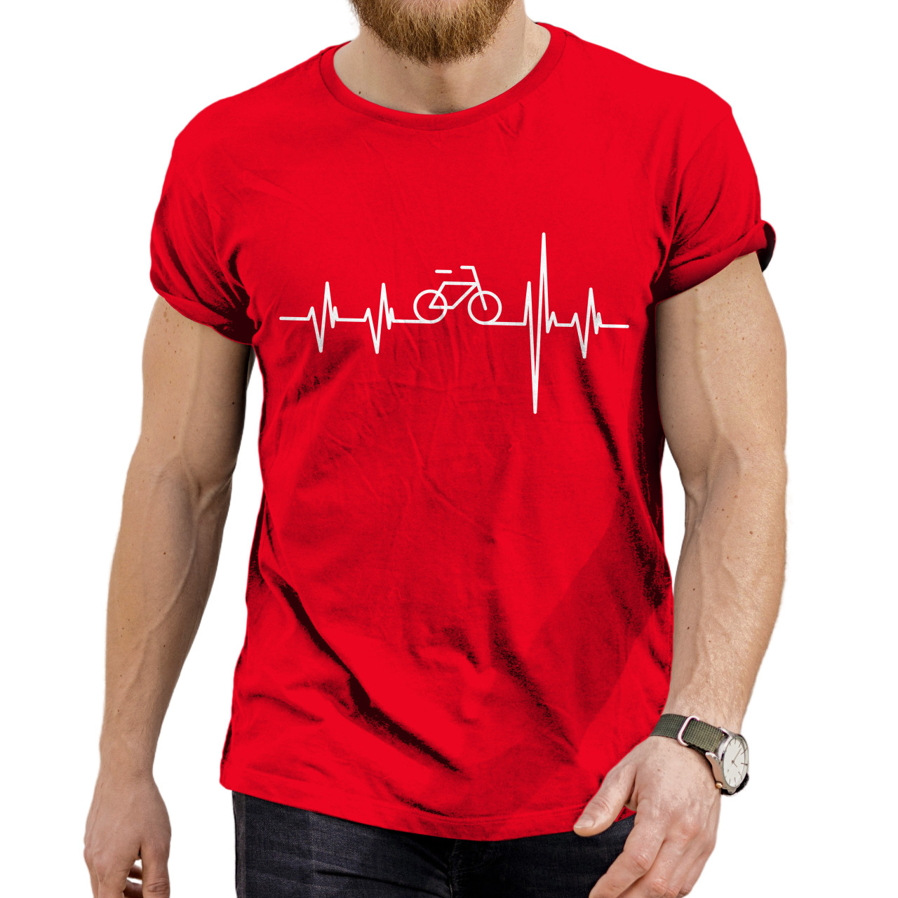 Pánské tričko s potiskem "Srdeční tep Kolo"
