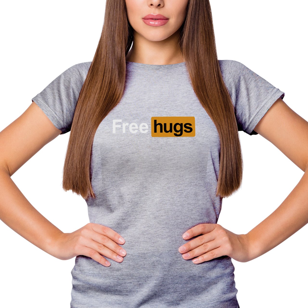 Dámské tričko s potiskem “Free hugs”