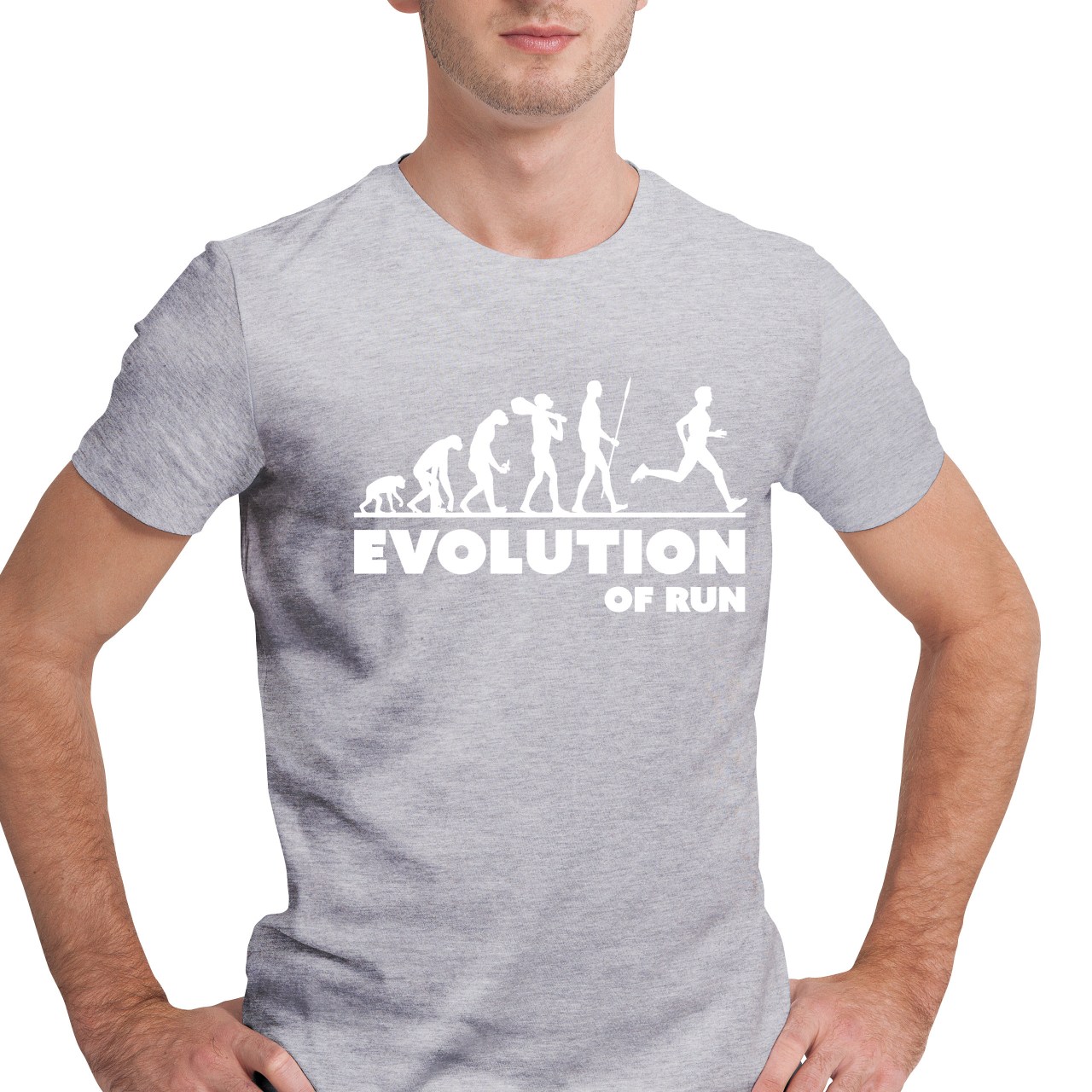 Pánské tričko s potiskem "Evoluce Běžce"
