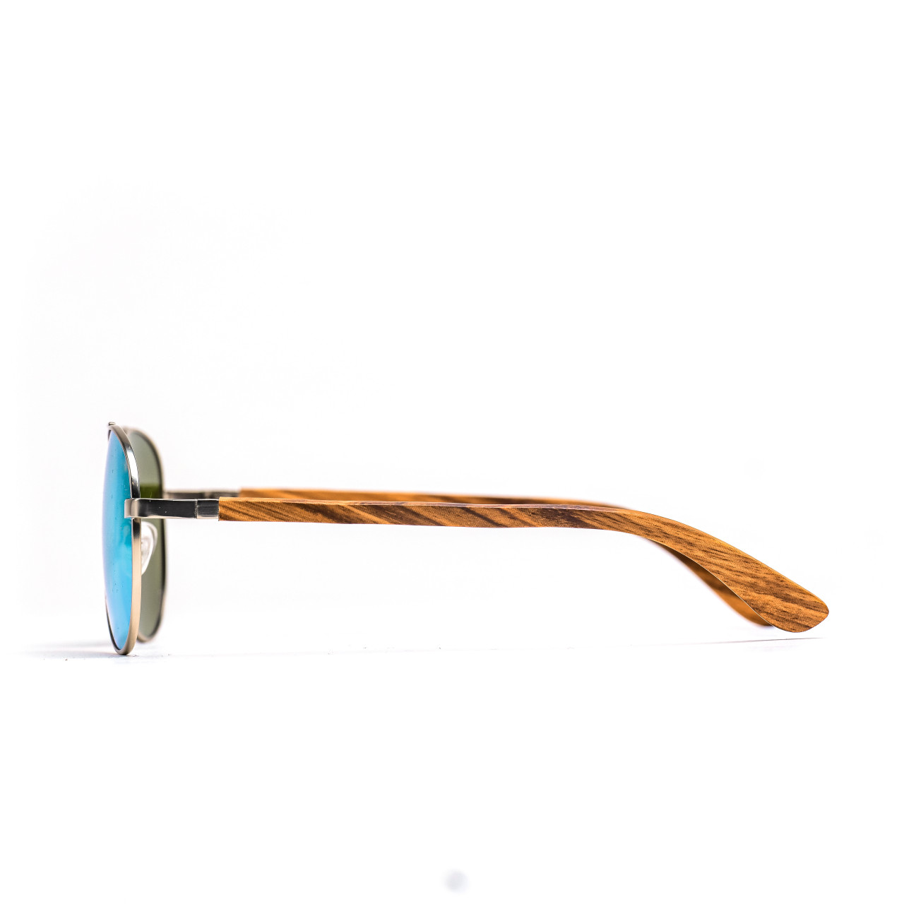 Brýle Aviator  – modrozelené čočky + zebra s gravírováním