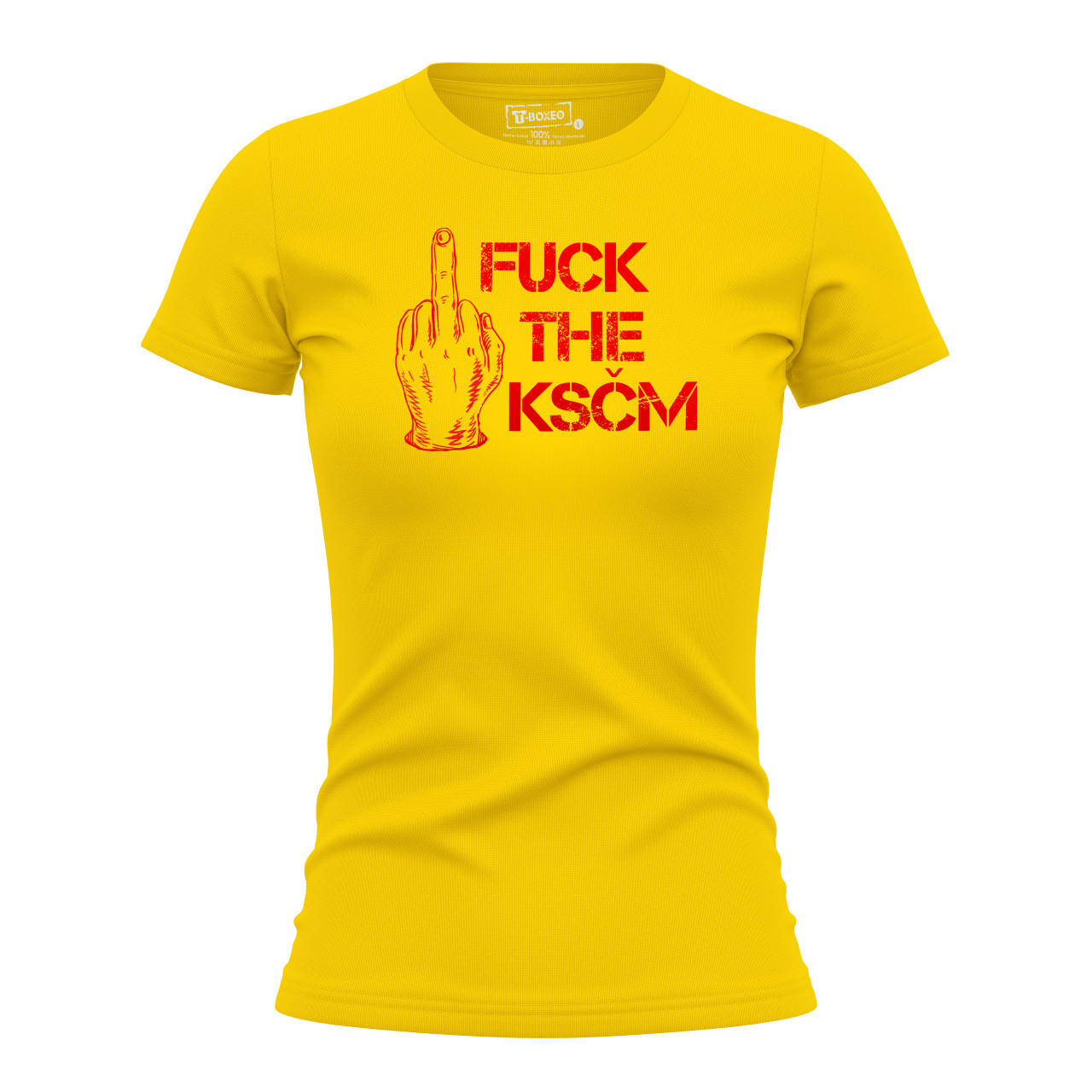 Dámské tričko s potiskem “Fuck the KSČM”
