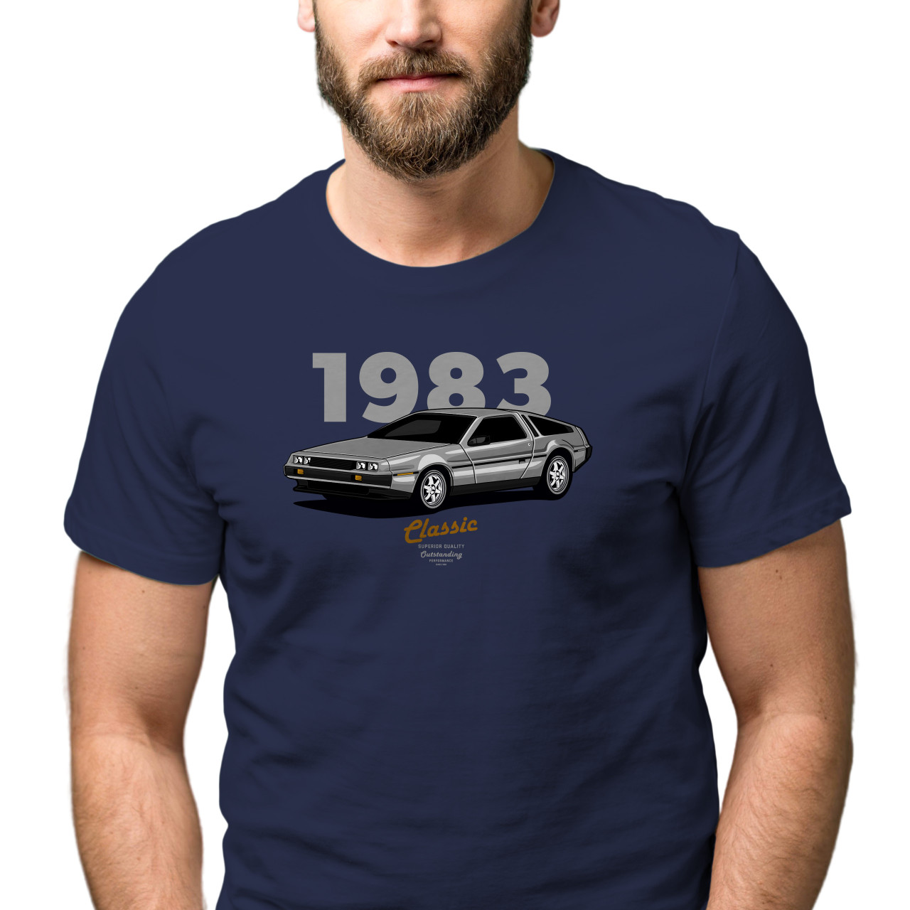 Pánské tričko s potiskem “1983 Delorean"
