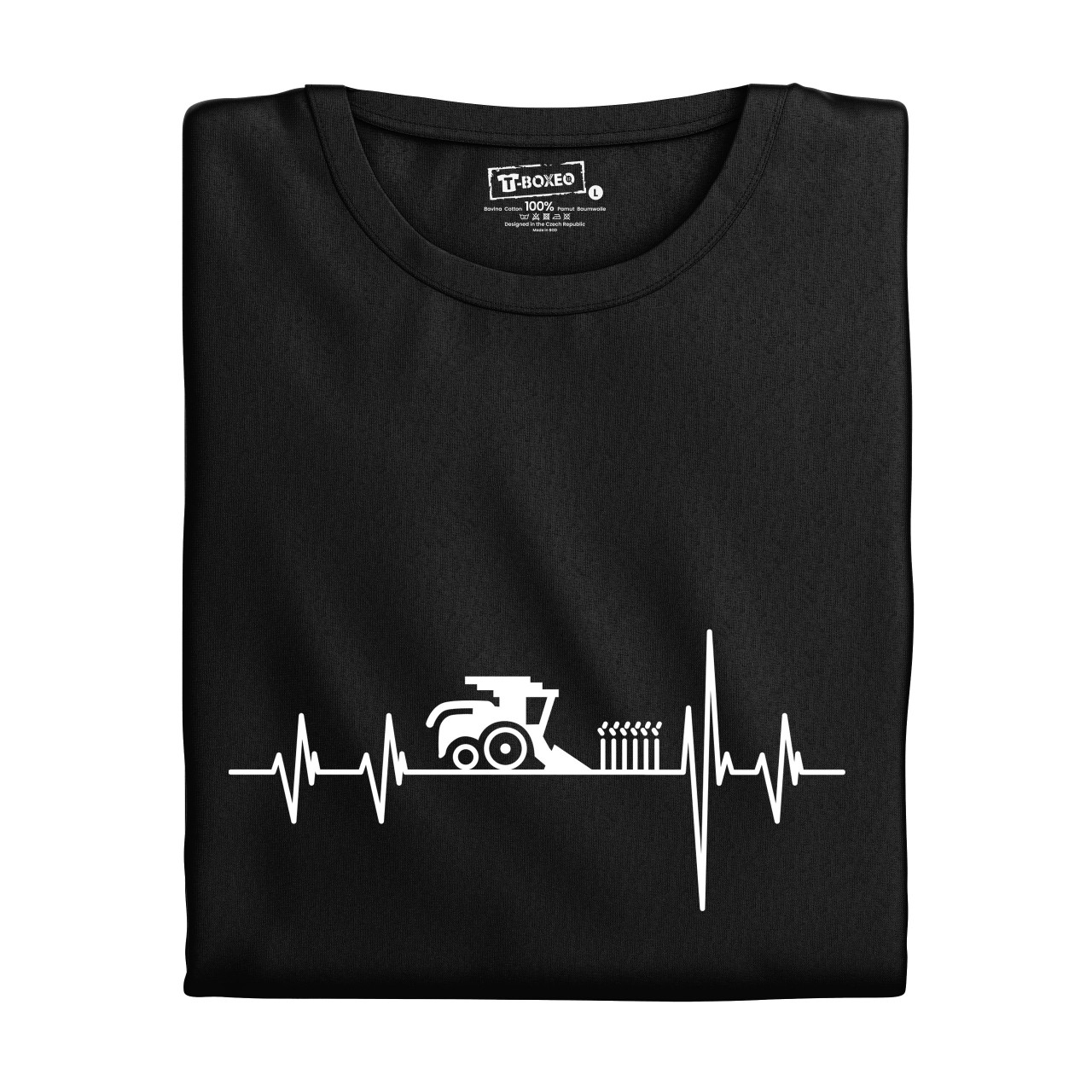 Pánské tričko s potiskem "Srdeční tep Kombajn"