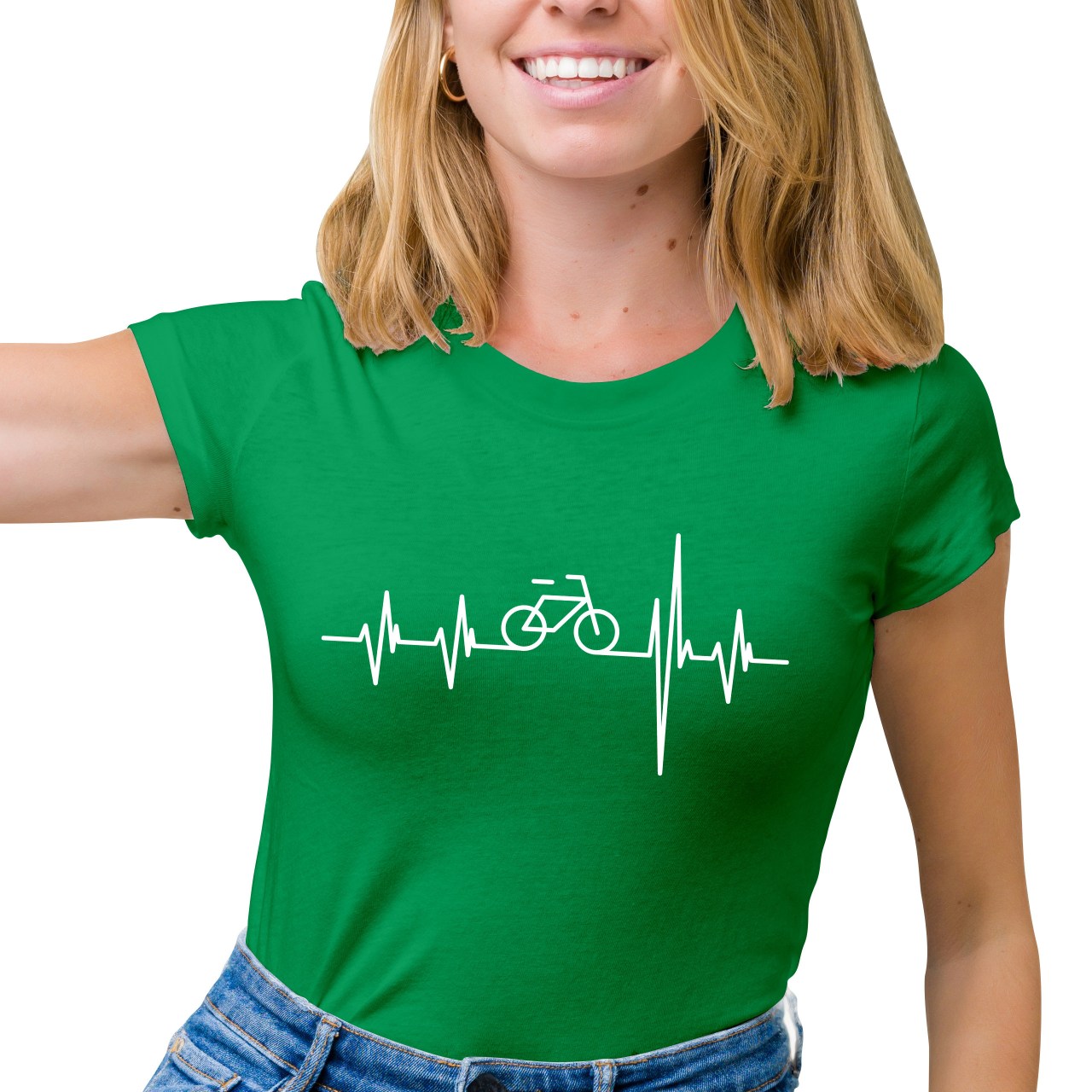Dámské tričko s potiskem "Srdeční tep Kolo"