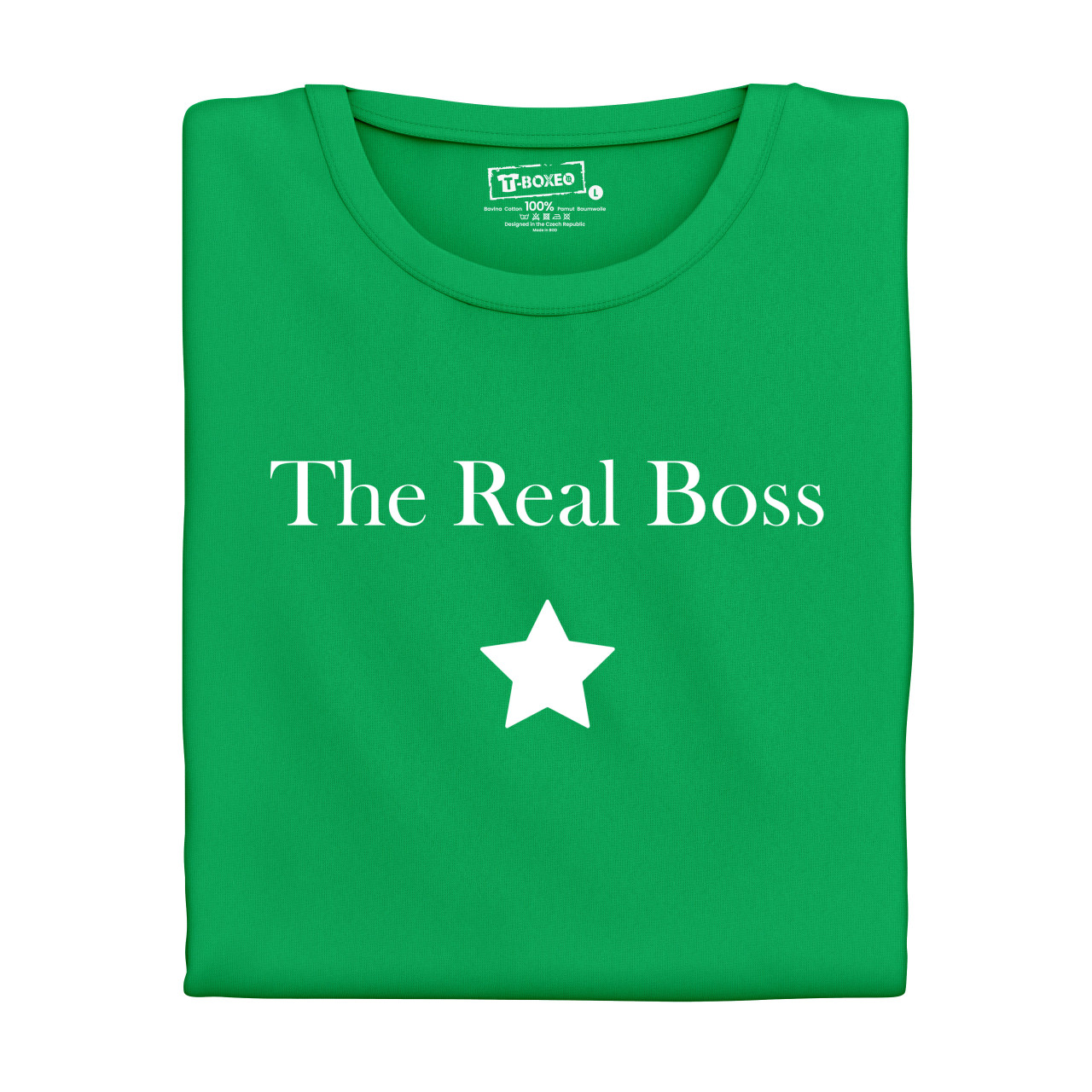 Dámské tričko s potiskem "The Real Boss"