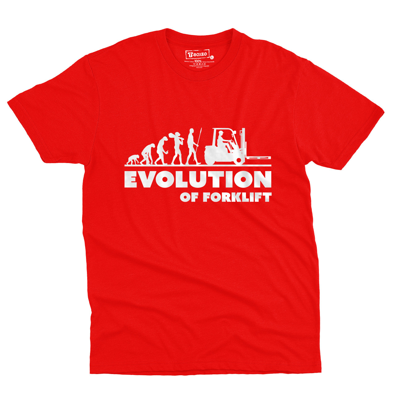 Pánské tričko s potiskem "Evoluce Řidiče VZV"