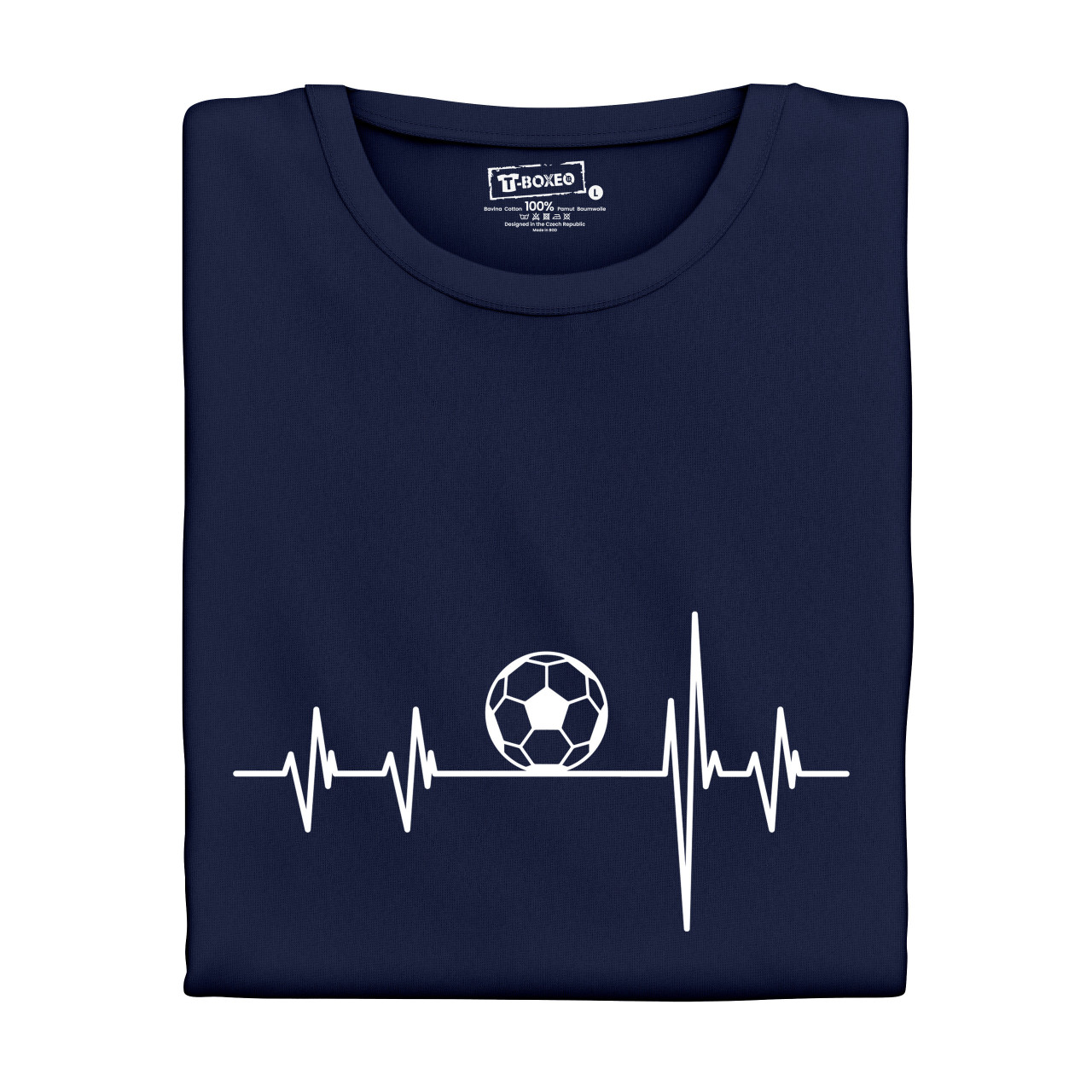Pánské tričko s potiskem "Srdeční tep Fotbal"