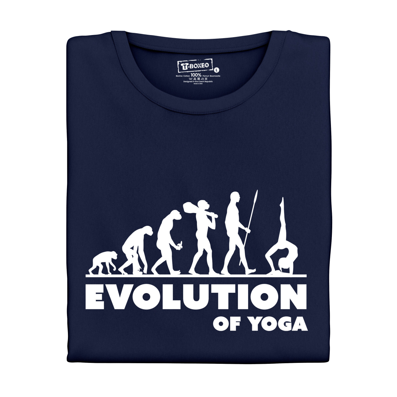 Dámské tričko s potiskem "Evoluce Jógy"