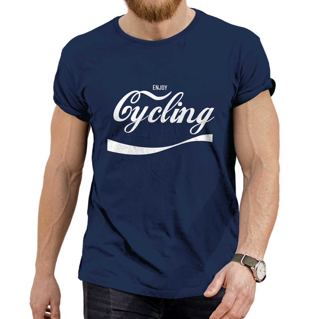 Pánské tričko s potiskem "Enjoy Cycling"