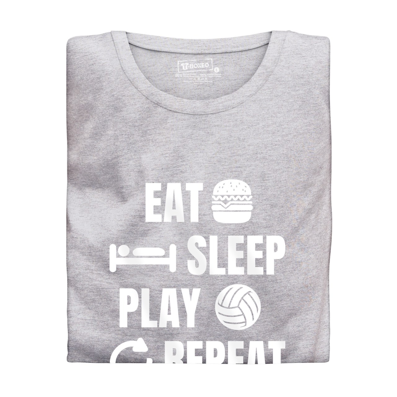 Pánské tričko s potiskem "Eat, sleep, play Volleyball"
