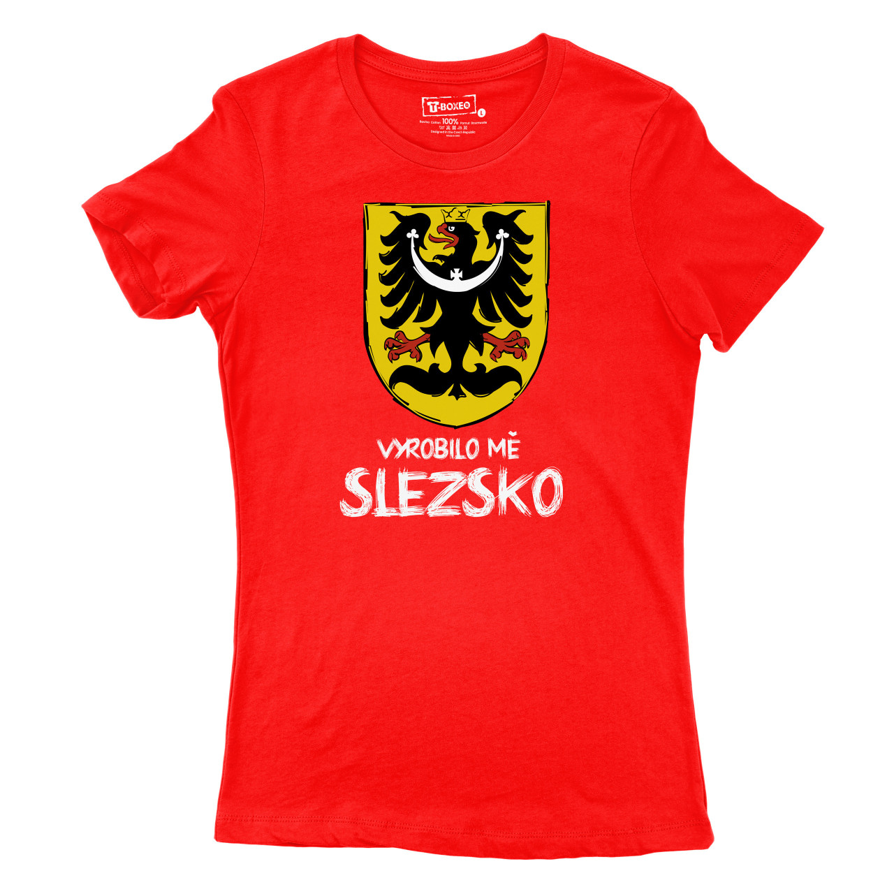 Dámské tričko s potiskem “Vyrobilo mě Slezsko” 