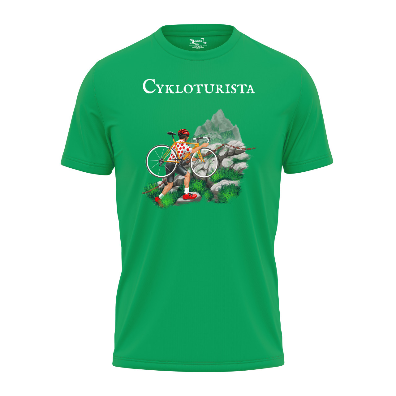 Pánské tričko s potiskem "Cykloturista" 