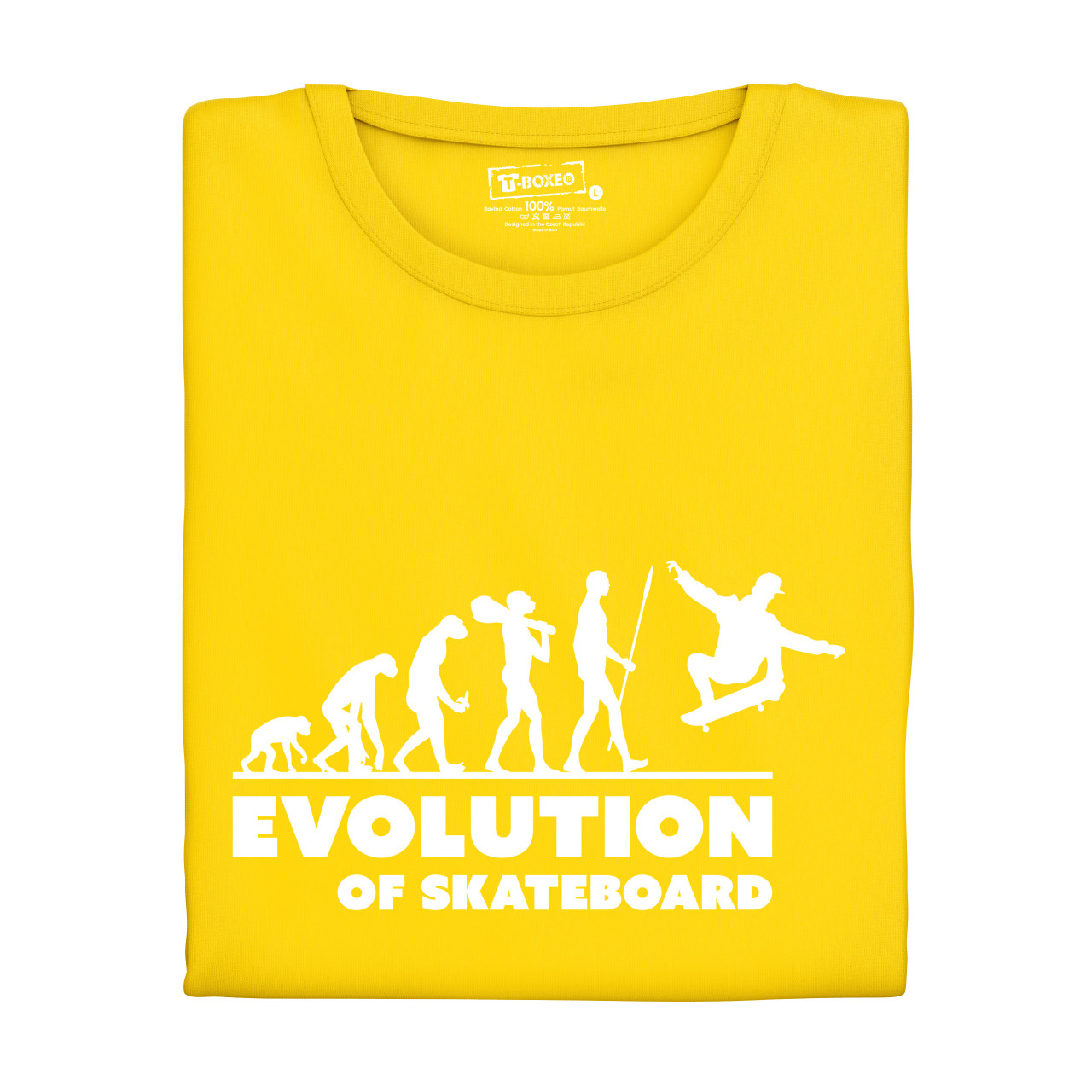 Pánské tričko s potiskem "Evoluce Skateboardisty"