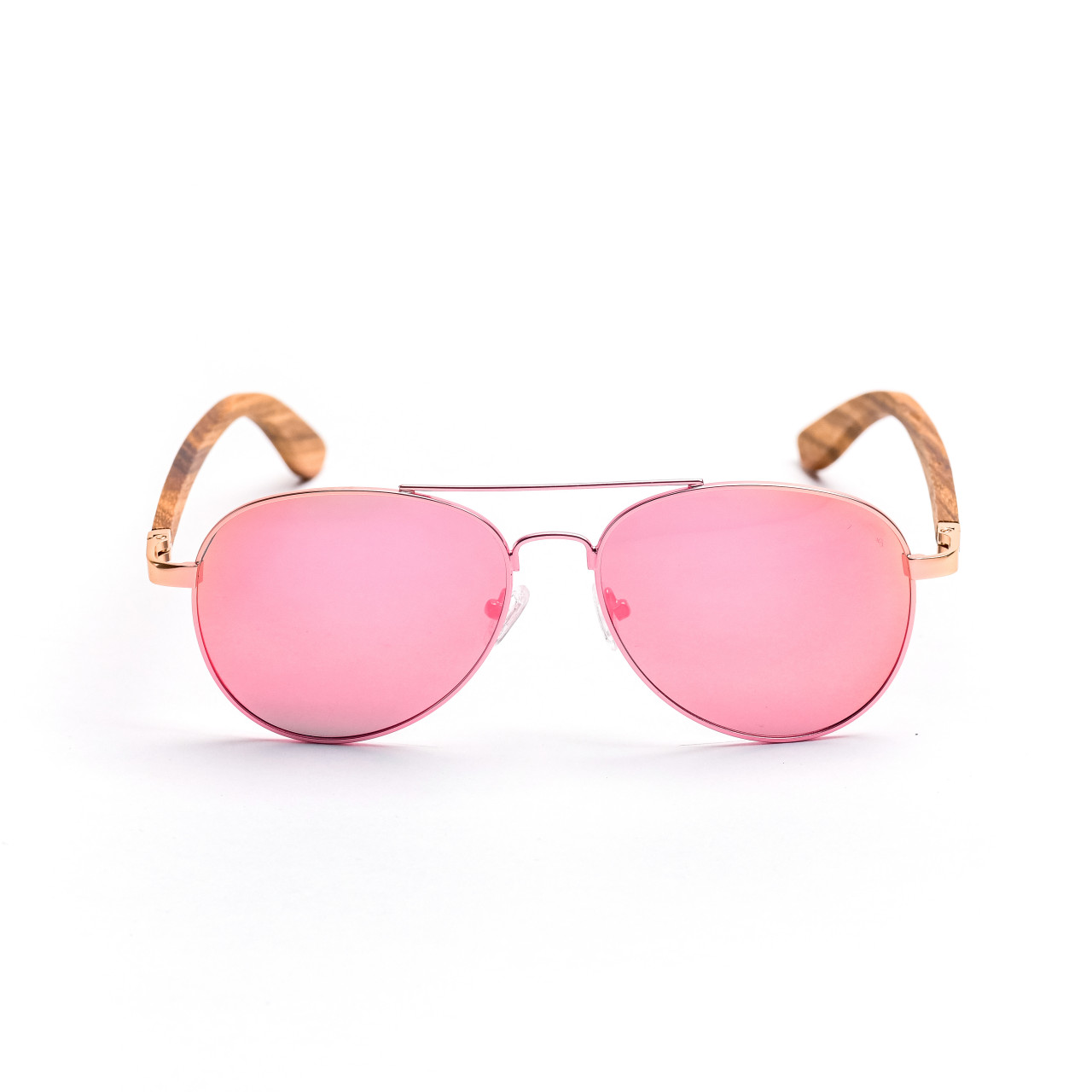 Brýle Aviator – růžové čočky + zebra