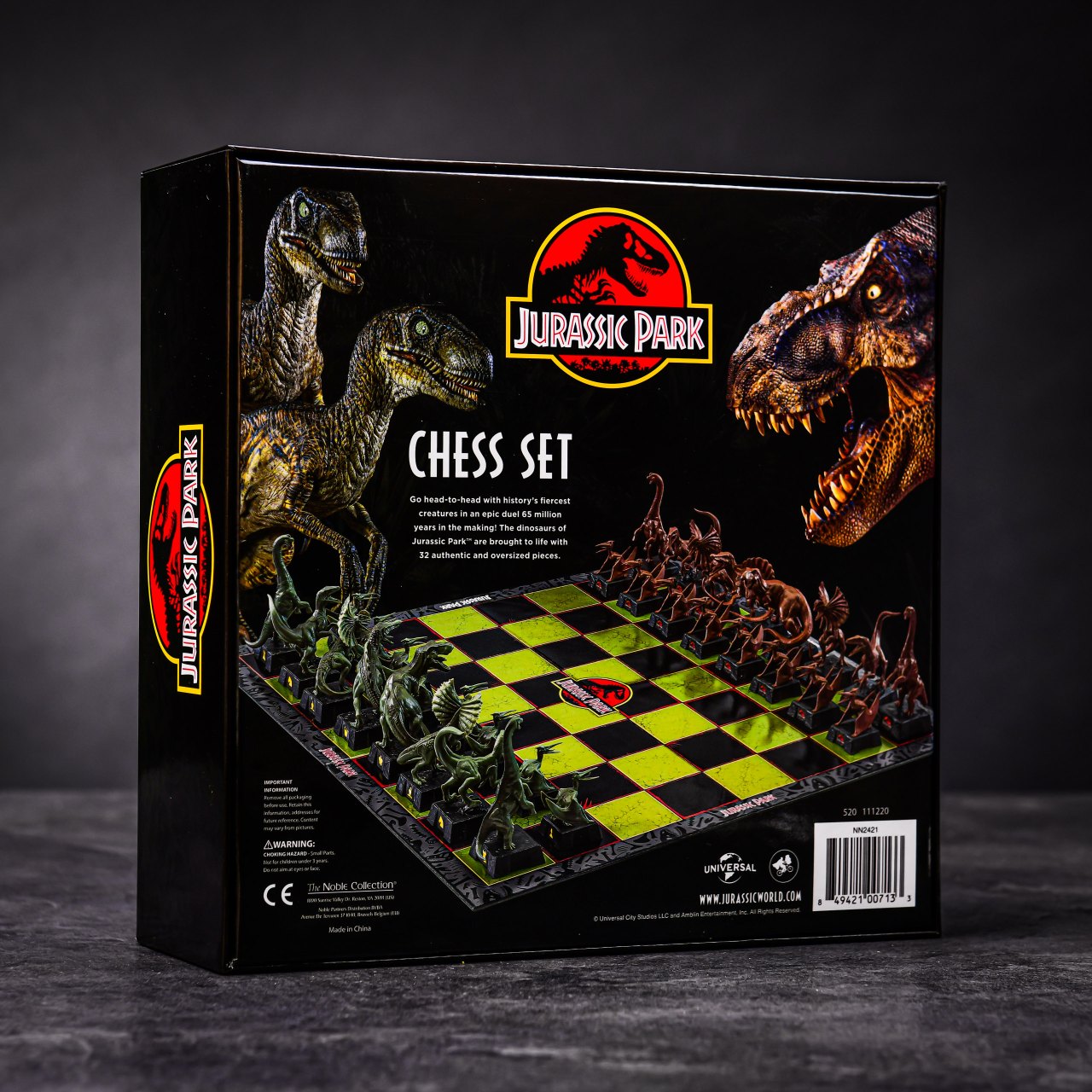 Jurassic Park Chess Set Dinosaurs - Šachy Jurský park