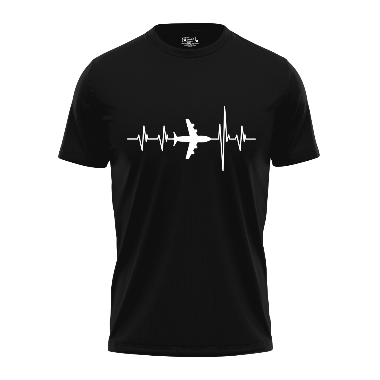 Pánské tričko s potiskem "Srdeční tep Dopravní letadlo"