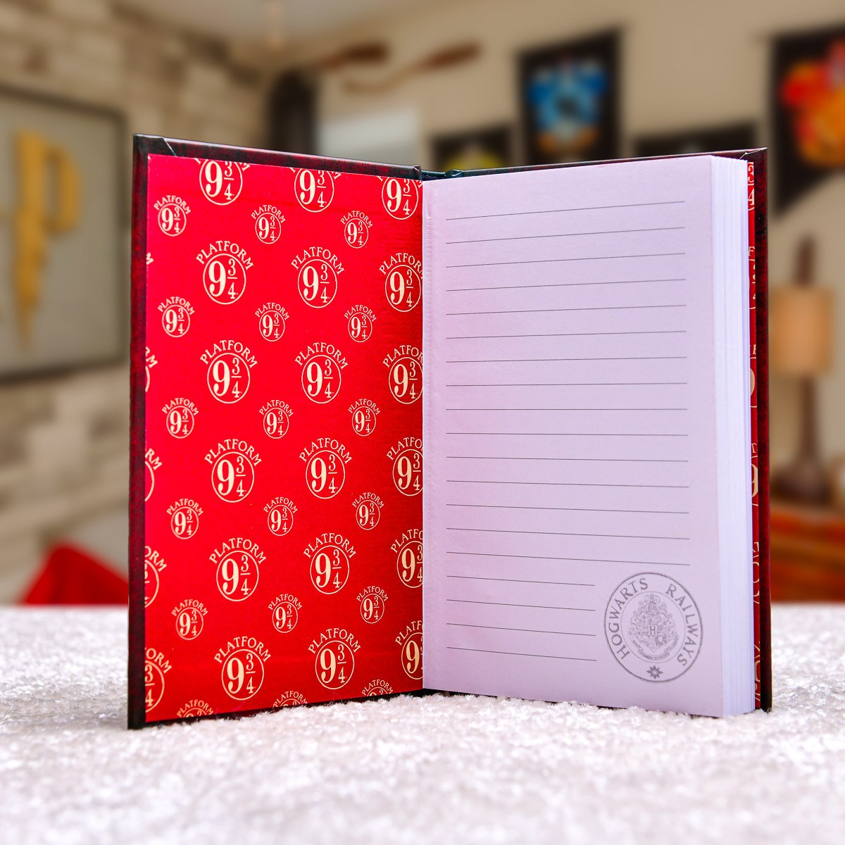 Výhodný set pro fanoušky Harryho Potter se zápisníkem a lampou