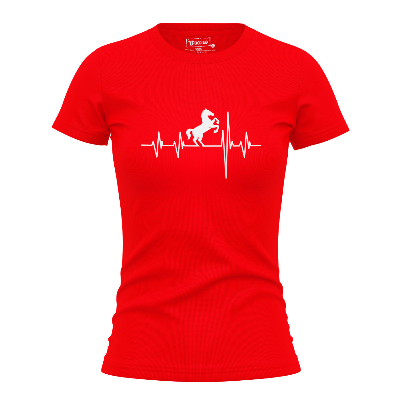 Dámské tričko s potiskem "Srdeční tep Kůň"