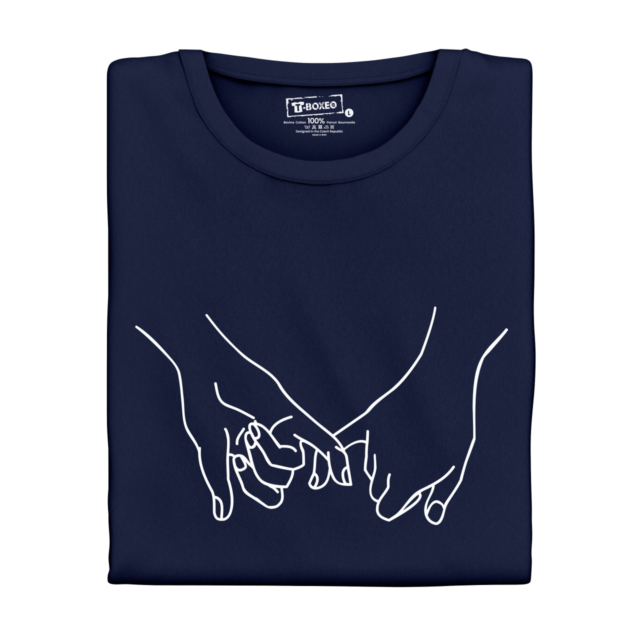 Dámské tričko s potiskem “Dotýkající se ruce”