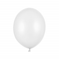 Latexový balónek - Metalická bílá 27cm 10 ks
