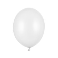 Latexový balónek - Metalická bílá 27cm - 100 ks