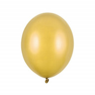 Latexový balónek - Metalická zlatá 27cm - 10 ks