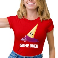 Dámské tričko s potiskem “Game Over - Zmrzlina”