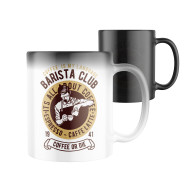 Magický keramický hrnek s potiskem Barista club