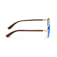 Brýle Aviator – modré čočky + tmavý ořech