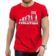 Pánské tričko s potiskem "Evoluce Naštvaného člověka"