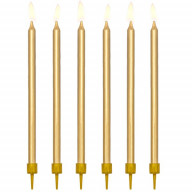 Svíčky - Zlaté 12.5cm 12ks