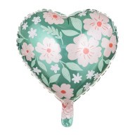 Fóliový balónek - Květinové srdce 35cm