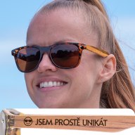 Brýle Luxury – hnědé čočky + růže s gravírováním
