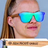Brýle Luxury – modrozelené čočky + zebra s gravírováním