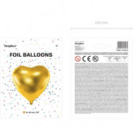 Fóliový balónek - Zlaté srdce 61cm