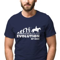 Pánské tričko s potiskem "Evoluce Jezdce na koni"