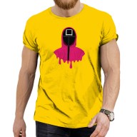 Pánské tričko s potiskem “Squid Game, malovaný dozorce"