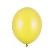 Latexový balónek - Metalická žlutá - 20 ks