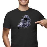 Pánské tričko s potiskem “Astronaut na mopedu"