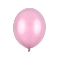 Latexový balónek - Metalická růžová světlejší 27cm - 20 ks