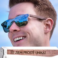 Brýle Luxury – stříbrné čočky + tmavý ořech s gravírováním