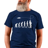 Pánské tričko s potiskem “Evoluce rybáře”