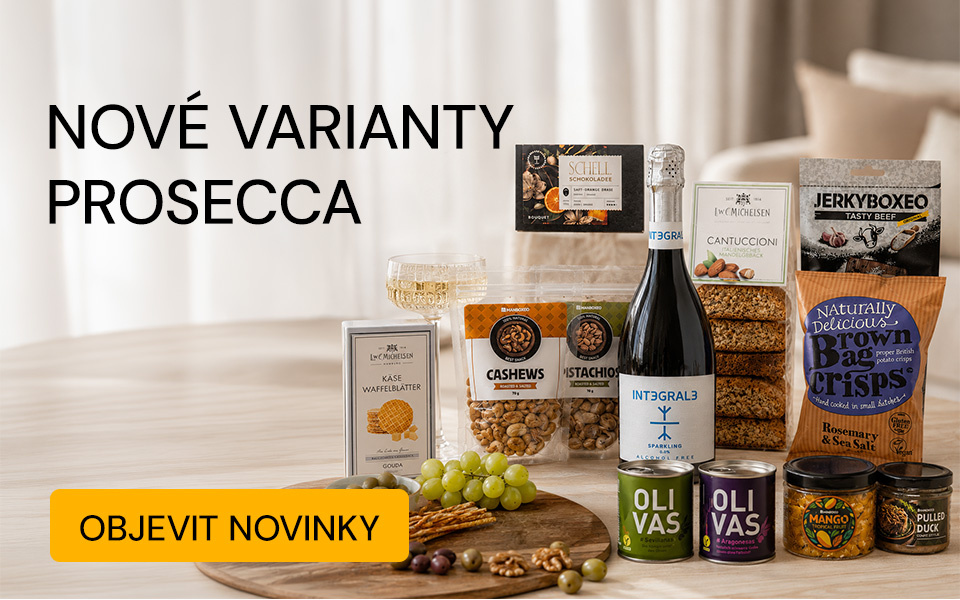 Bedna s proseccem s 0 % alkoholu
