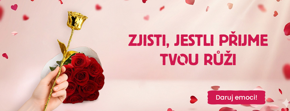 Zlatá růže v dárkové krabičce