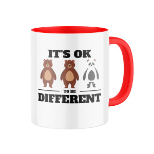 Hrnek s potiskem It's ok to be different