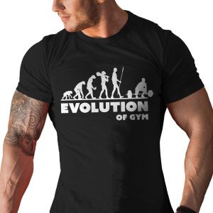 Pánské tričko s potiskem "Evolution of Gym"