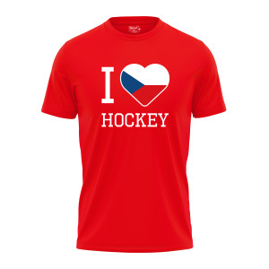 Tričko s potiskem "I love hockey"