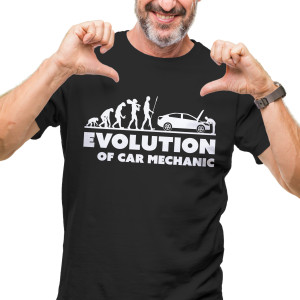 Pánské tričko s potiskem "Evolution of Car Mechanic"