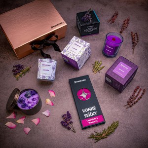 Giftboxeo dárkový box (rose gold) - Plné vůní levandule